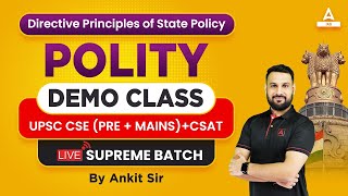 UPSC CSE (2023 - 2024)Pre + Mains + CSAT | directive principles of state policy Polity Demo Class