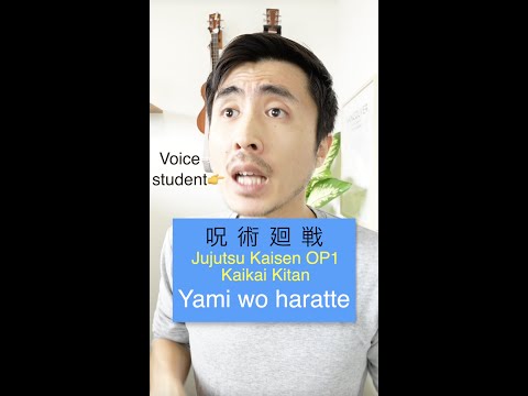 How to Sing High Notes in Japanese Singing? Kaikai Kitan by Eve, Jujutsu Kaisen OP1. #shorts