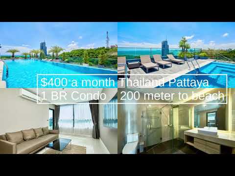ONLY  400$ Monthly rental  - Pattaya Thailand budget apartments hotels Condos