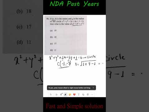 Conic Section Question | NDA | CDS | Can you solve it? #maths #exam  #ndatricks #ndaexam