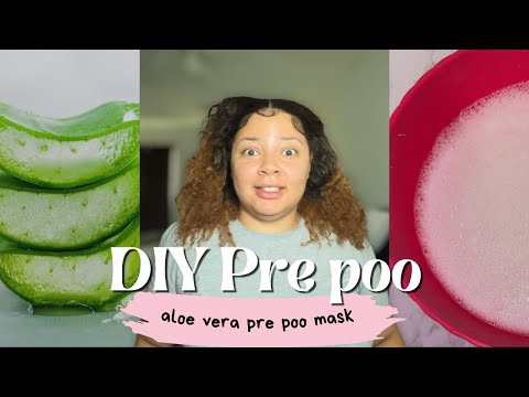 DIY PRE POO || aloe vera hair mask