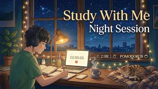 Study With MeahMed 🌌 Deep Focus | 2-Hour Pomodoro Lofi Music #studywithme #lofi #cozy