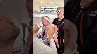 Kind flight attendant helps struggling dad #holidaytravel #flightattendant #baby #dad #familytravel