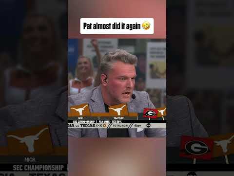 Pat McAfee picked Georgia (+125) in the best way 🤣