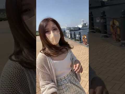【ノーブラ散歩NBS】ハーフ系ツンデレ娘のみなとみらい散歩