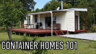 Single Shipping Container Home with large deck (0068)