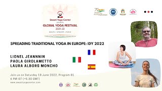 Spreading Traditional Yoga in Europe- Lionel Jeannin, Paola Girolametto, Laura Albors Moncho