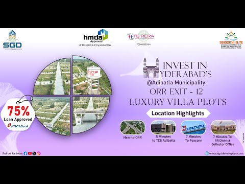 Luxury Villa Plots @ Adibatla Municipality (ORR Exit 12)