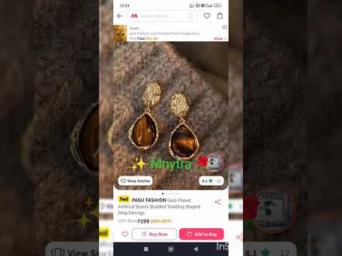 ✨Mnytra finds Beautiful ❤️ earings Under budget✨ #myntrahaul #fwd #ytshorts #shorts