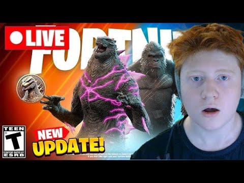 🔴LIVE- NEW GODZILLA UPDATE IN FORTNITE!!!