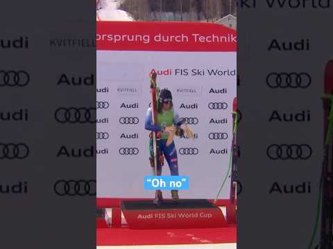 While celebrating with her team, Federica Brignone dropped her trophy! #fisalpine