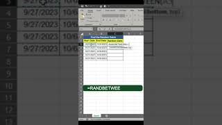 Easy Way to Create a Random Dates in Excel #trending #excel #shortvideos