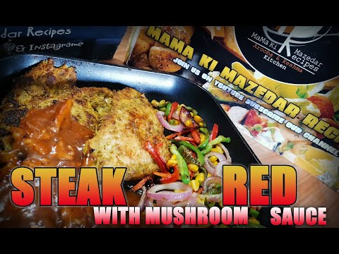 Steak with Mushroom Red Sauce