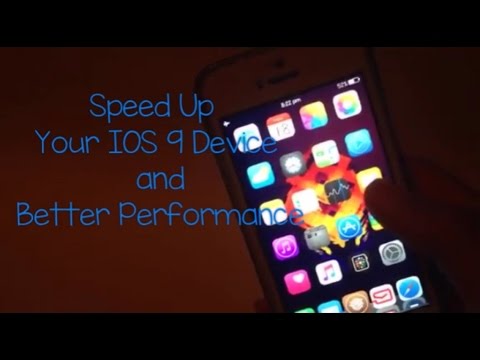 Increase IOS 9 and IOS 10 speed, Performance and improve battery life