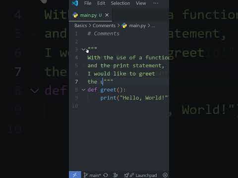 Python Basics: COMMENTS in Under a Minute! 💬