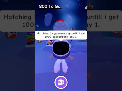 Hatching 1 moon egg every day until I get 1000 subscribers, day 1. #moonland #robloxadoptme #roblox