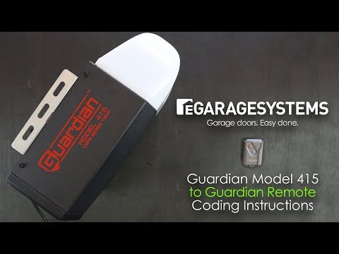 Guardian 415 Garage Door Opener/Remote Coding Instructions