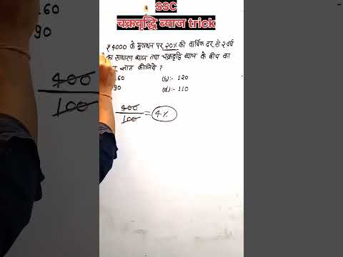 चक्रवृद्धि ब्याज trick | compound interest #shorts