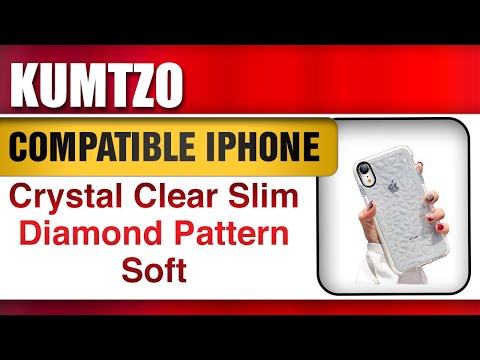 KUMTZO Compatible iPhone XR Case, Crystal Clear Slim Diamond Pattern Soft TPU Anti-Scratch
