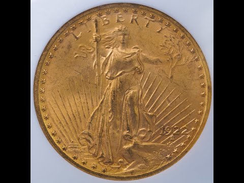 1922 $20 Gold Double Eagle Coin PCGS MS63