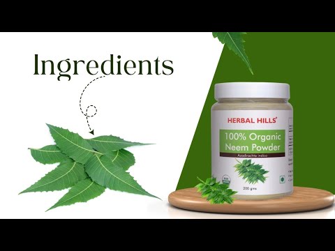 Organic Neem Powder for pimple free Face, clear and glowing Skin & healthy Hair Growth