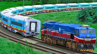 WDP4D SHUNT LHB HUMSAFAR EXPRESS TRAIN | BUMPY RAILROAD | Train Simulator | Railwork | NTG GAMING