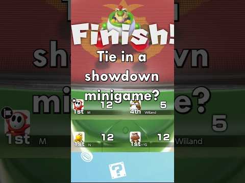 What if you tie in a showdown minigame?