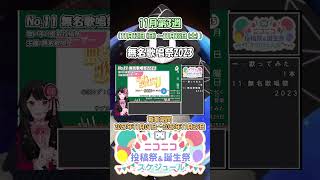 【#ニコニコ投稿祭】11／20『#無名歌唱祭2023』11月第3週のニコニコ投稿祭&誕生祭スケジュールを知ろう【#VOICEROID解説】#歌ってみた #VTuber唱歌