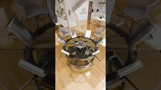 Transforming Glass Coffee Table to Full Dining Table – Elegant Space-Saving Design