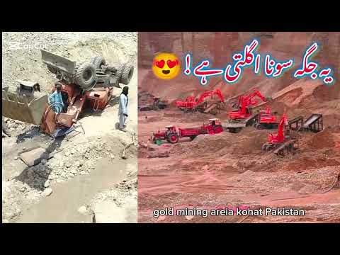 Gold bustling gold mining area in Kohat, Pakistan