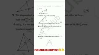 class 10 triangles important questions ||Board exam 2022-23 #cbse #shorts