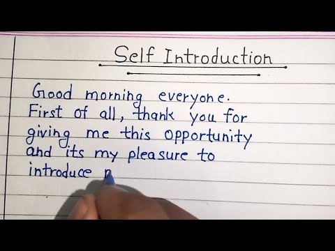 How to Introduce Yourself In College/School || Self Introduction || English Writing ||