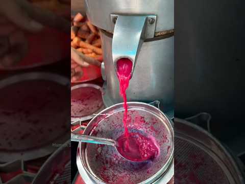 Full body Detox juice ₹25 In India | beetroot, Amla gajar mix juice ￼ #streetfood #humanstreetfood