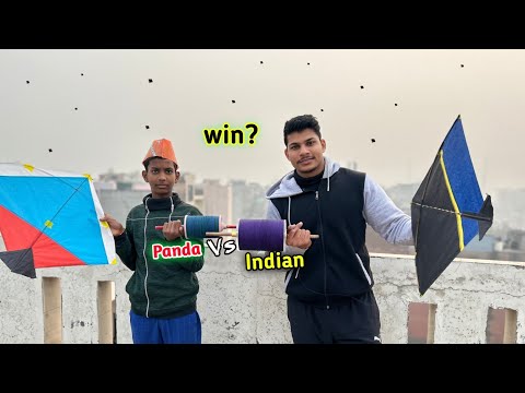 Panda (vs) Indian cotton Manjha | Kite Cutting | Kite Flying | Kite |