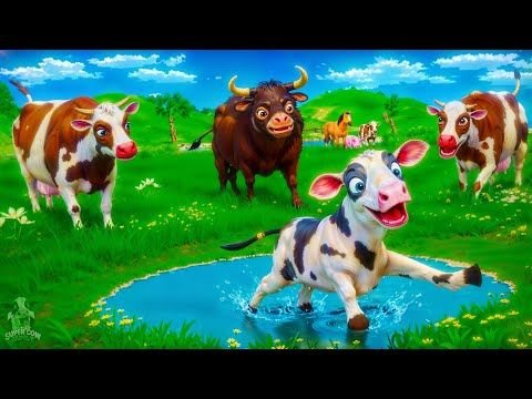 Cow Calf Rescue Mission! Super Cow & Friends Save the Day in an Epic Farm Adventure Full of Action