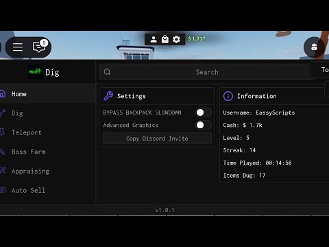[BEST] KEYLESS Dig script showcase (auto farm boss auto dig auto sell and so many other things!)