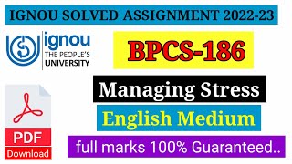 ignou bpcs 186 ignou solved assignment 2022-23 bag bscg bhag bcom