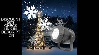 Snowflake Projector Light Christmas Festival Snowflake Projector Party Garden Decoration Lamp LED St