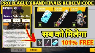 FREE FIRE PRO LEAGUE GRAND FINALS REDEEM CODE | PRO LEAGUE GRAND FINALS 18 JULY | FFPL REDEEM CODE