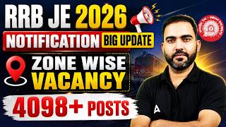 RRB JE 2026 Notification | RRB JE Zone Wise Vacancy | RRB JE Vcancy 2026 | RRB JE Notification 2026