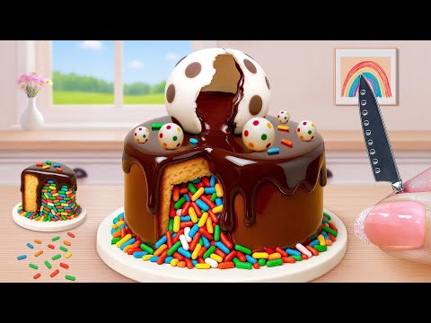 How to Make Mini Melting Chocolate Cake Recipe | Magic Chocolate Brownie Bombs Decorating