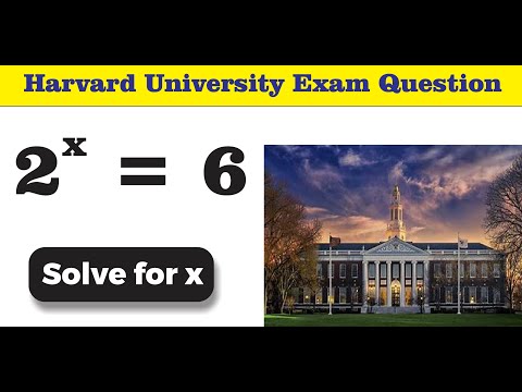 A Nice Math Olympiad Exponential Equation 2^x = 6 l Using Logarithm l Math Olympiad Challenge