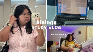 STUDY VLOG 🧬: biology midterm, caffeine restock, sunny days
