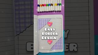 💖 Easy Border Design Ideas 💖 #shorts #youtubeshorts