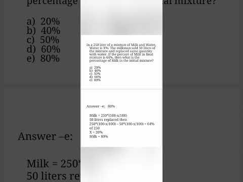 Mixture and Alligation