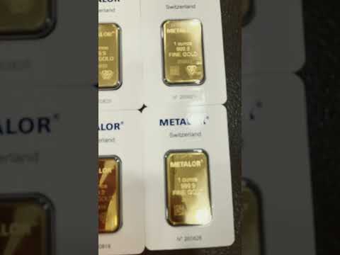 😎 METALOR 1 Troy Ounce Gold Bars ! #shorts