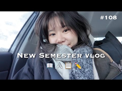 VLOG #108  | 開學第一週的地鐵大冒險🚇、終於上到皮拉提斯😲、好冷好冷的一月☃️ | 美國碩士日常