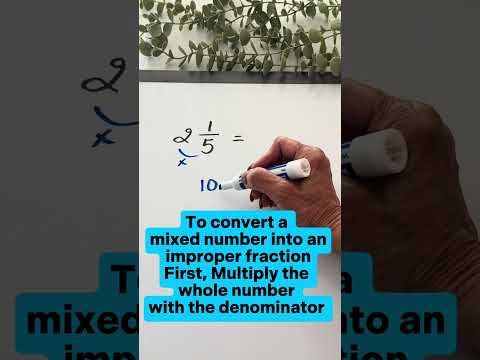 Convert Mixed Numbers to Improper Fractions Easily! #mathmagic #maths  #education #summerlearning