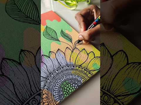 Try this!😮 Creative canvas painting ideas 💡 #art #bohoart #shortsvideo #abstractart #mandala #canvas