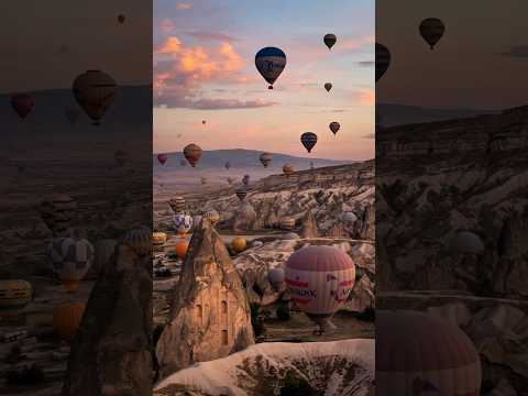 🎈🏜️ Cappadocia, Turkey — A Dreamscape of Hot Air Balloons & Ancient Wonders 🕌✨ #shorts #turkey